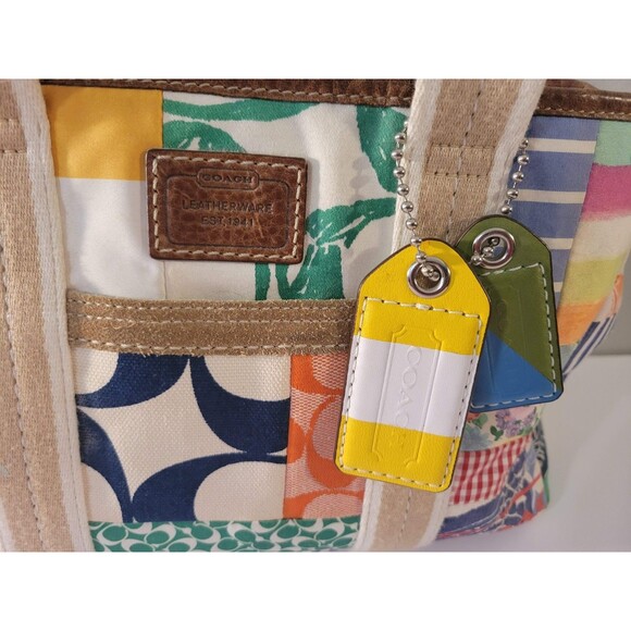 Coach Vintage Y2K Hampton Patchwork Handbag Purse & Tri-Fold Wallet - Picture 2 of 10